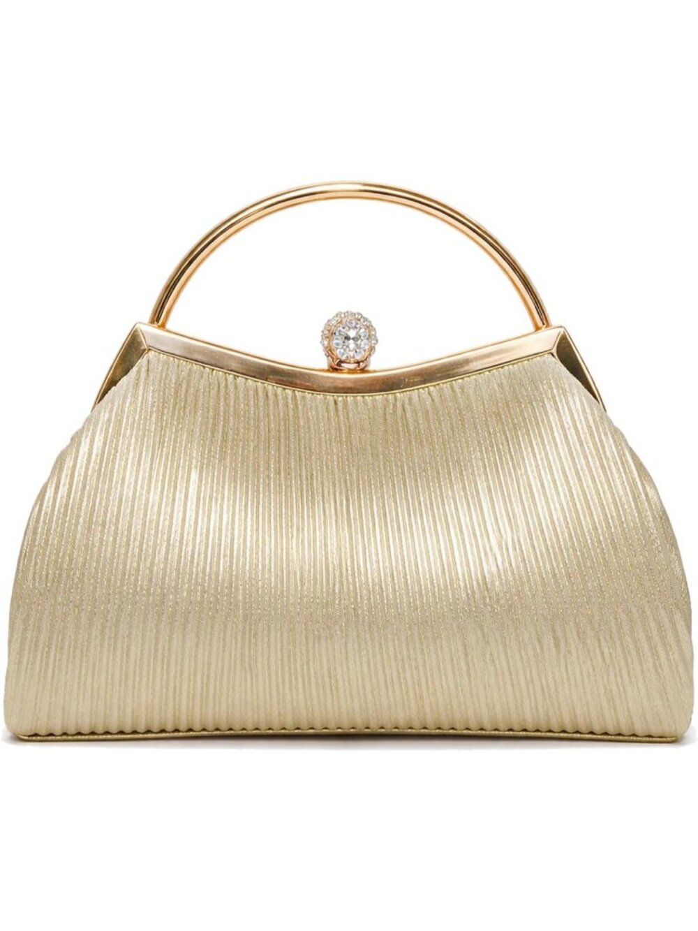 Women's Gold Sparkly Clutch Purse Small Prom Wedding Evening Party Chain Bag